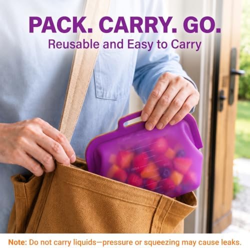 68 oz Magnetic Fast Seal Reusable Silicone Food Storage Bag, JOCXSPI - Image 6