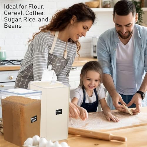 2 PC (8.5L / 287 Oz) Extra Large Pantry Flour Sugar Storage Containers Set - Image 5
