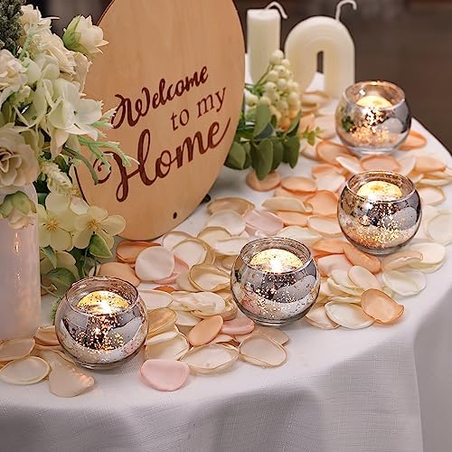 LETINE 36pcs Silver Votive Candle Holders - Elegant Mercury Glass Tea Light Candle Holder Set for Weddings, Holiday Season Decorations,Christmas Table Centerpieces - Image 6