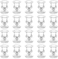 Romadedi Glass Taper Candle Holders, Clear, Pack of 20 by ROMADEDI