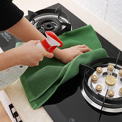 Homaxy 100% Cotton Waffle Weave Kitchen Dish Towels 8-Pack, Grass Green - Image 5