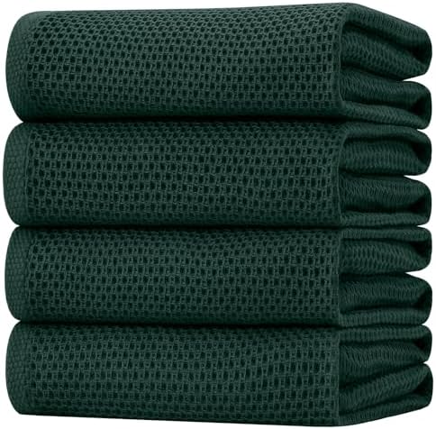 Homaxy 100% Cotton Oversized Waffle Weave Kitchen Towels 4-Pack by Homaxy