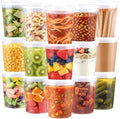 BYSNOW 50 Sets 32 oz Deli Containers with Lids by BYSNOW