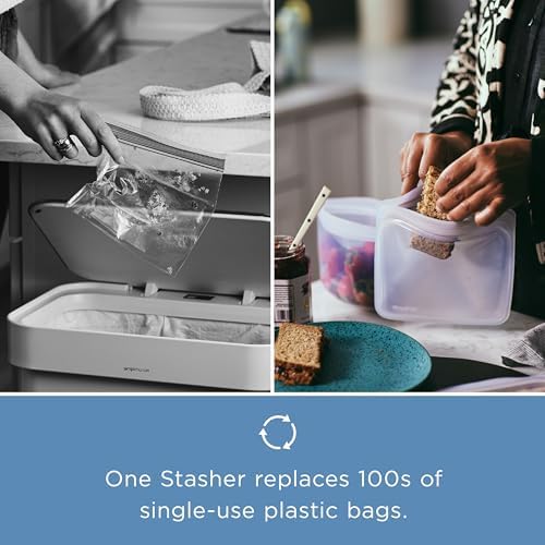 Stasher Premium Reusable Silicone Food Storage Bag, Go Bag, Clear, 18 oz - Image 6