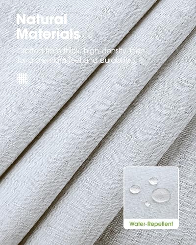 Pureegg Rectangle Linen Tablecloth Waterproof & Stain Resistant, Wrinkle-Free Table Cloth Adds Elegance and Protection, Ideal for Dining, Party, Wedding and Outdoor, 60 x 84 Inch, White - Image 3