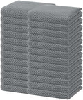 Homaxy 100% Cotton Waffle Weave Kitchen Dish Towels 24-Pack, Grey by Homaxy