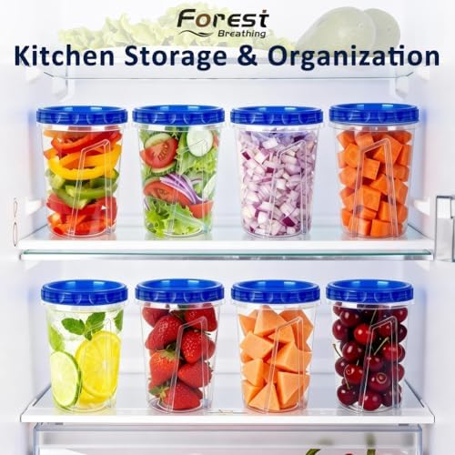 8 Pack 34oz Soup Freezer Storage Containers with Twist Lids for Meal Prep - Image 6