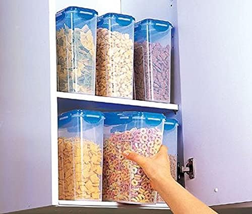 LOCK & LOCK Easy Essentials Food lids (flip-top) / Pantry Storage/Airtight containers, BPA Free, top-16.5 Cup-for Cereal, Clear (Pack of 2) - Image 4