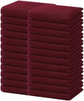 Homaxy 100% Cotton Waffle Weave Kitchen Dish Towels 24-Pack, Burgundy by Homaxy