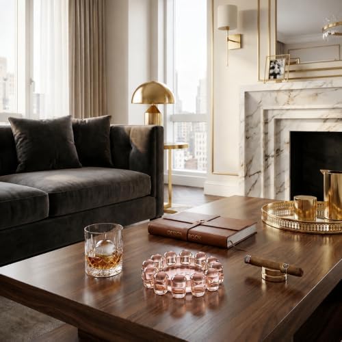 Chic Orange Bubble Glass Candle Dish – Modern Clear Glass Candle Holder for Tealights & Diffusers, Decorative Tray for Home & Tabletop Decor（1 Pack） - Image 5