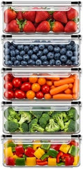 5 Pack 30OZ Reusable plastic food storage containers with lids by Asnews