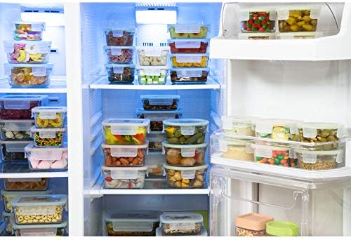 Glasslock Ring Taper 24 Piece Set Stackable Oven Microwave Safe Glass Food Storage Containers with Airtight Latching Lids,Clear - Image 3