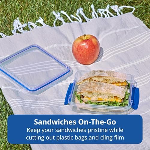 Rubbermaid Pack & Go 450 mL Sandwich Container, 3-Pack, Meal Prep Containers with Secure Seal Lids - Image 3