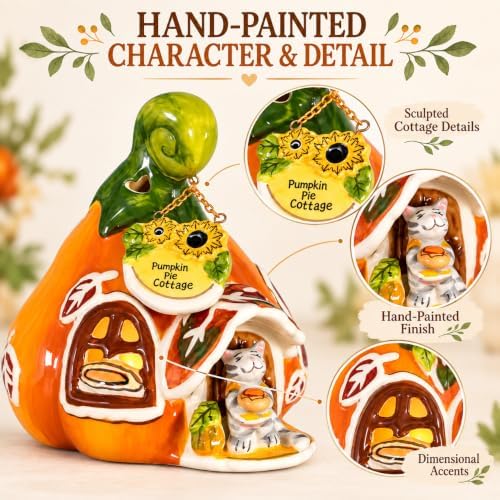 PUMPKIN COTTAGE CANDLE HOUSE - SMALL - Image 3