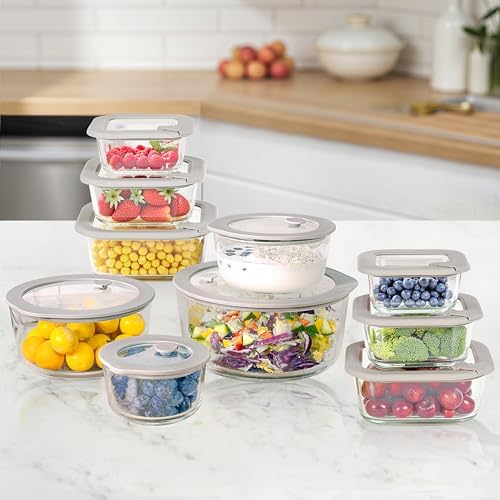 Glass Food Containers with Glass Lid, Microwave Safe Food Storage Container Set, 6 Pack Square Shape, Large Size Airtight Storage Set with Leak Proof Lids, Meal Prep Containers - Image 6