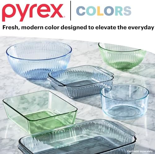 Pyrex Colors Tinted (4-PC) Large Rectangular Food Storage Container Set, Snug Fit Non-Toxic Plastic BPA-Free Lids, Freezer Dishwasher Microwave Safe, 6 Cup & 11 Cup - Image 5