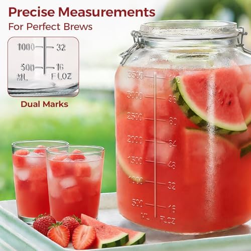 Large Glass Jars with Airtight Lids 1.1 Gallon 2 Pack Flour Jar - Image 5