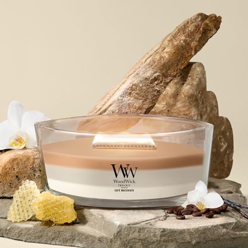 WoodWick Café Macchiato Trilogy Tri-Scented Candle, Crackling Wick, 16oz - Image 2