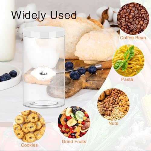 PeacePeo 32 OZ Plastic Jars with Lids, 16 Pack Large Storage Containe - Image 4