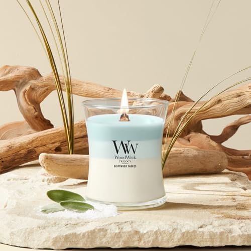 WoodWick Driftwood Shores Tri-Scented Candle, Crackling Wick, 9.7oz - Image 2