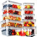 24 Pcs Reusable plastic food storage containers with lids by Asnews