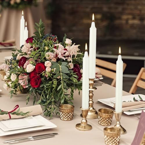 YOROXRG Set of 40 Ivory Candles Mini Unscented Taper Candles for Christmas,Household, Wedding, Rituals, Prayer, Birthdays, Meditation, Altar,Party and Home Décor Candlesticks - 4 Inch Tall - Image 4
