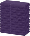 Homaxy 100% Cotton Waffle Weave Kitchen Dish Towels 24-Pack, Eggplant by Homaxy