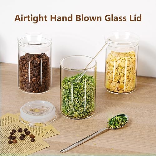 ZENS 15oz Airtight Glass Jars Set of 3, Small Food Container Spice Jars - Image 2