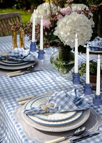 Vixdonos Glass Candlestick Holders Tealight Candle Holders for Table Centerpieces, Wedding Decor and Dinner Party (3 Pcs, Dark Blue) - Image 4