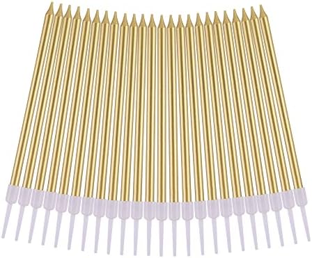 PHD CAKE 36-Count Gold Long Thin Metallic Birthday Candles, Cake Candles, Birthday Parties, Wedding Decorations, Party Candles, Cake Decorations - Image 4