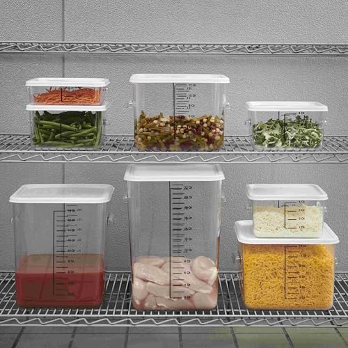Rubbermaid Commercial Products, Space Saving Square Food Storage Container, 4 Quart, Clear, for Kitchen/Sous Vide/Meal Prep - Image 7