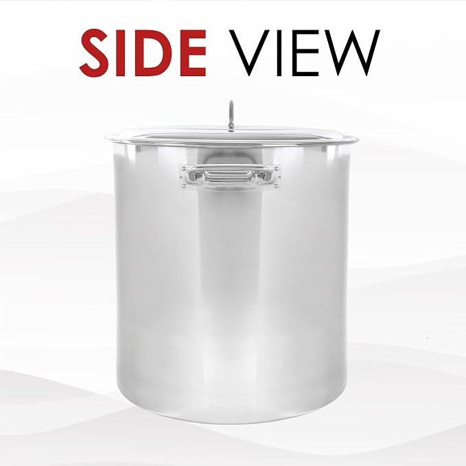 Concord 30 Quart Stainless Steel Stock Pot Cookware - Image 2