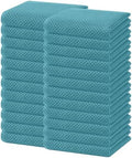 Homaxy 100% Cotton Waffle Weave Kitchen Dish Towels 24-Pack, Lake Blue by Homaxy