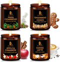 DL DREAMY DEWLA Winter Candles Set for Home Scented, 4 Pack 28oz, Soy Wax by DLDREAMYDEWLA