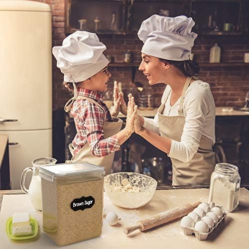 Simply Gourmet Airtight Flour and Sugar Containers with Lids – 3 Piece Kitchen Pantry Organization Set, BPA-Free Clear Plastic, Stackable Canisters for Baking Ingredients, Rice, Snacks, Cereal - Image 4