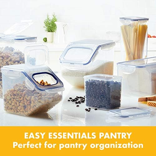LocknLock Easy Essentials Food Lids (Flip-top) / Pantry Storage Containers, BPA Free, Top-10 Cup-for Snacks, Clear (Pack of 2) - Image 4