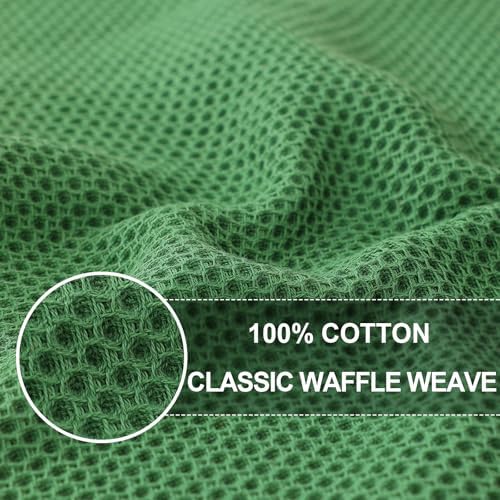Homaxy 100% Cotton Oversized Waffle Weave Kitchen Towels 6-Pack - Image 2