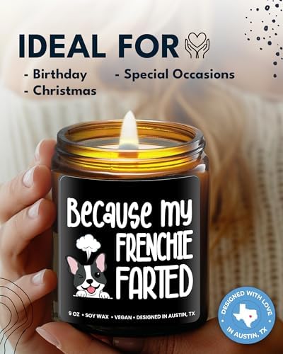 Funny Frenchie Candle, Frenchie Gifts for Women, Unique French Bulldog Gift Ideas, Best Present for Pet Lovers, Perfect Frenchies Presents for Girls, Birthday, Christmas, Gift-Ready - Image 3