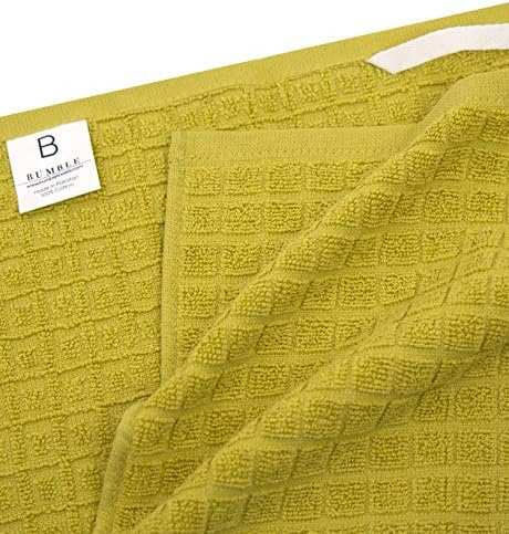 Premium Kitchen Towels 6 Pack 100% Cotton, 20"x28" Dish Towels Lime Check - Image 5
