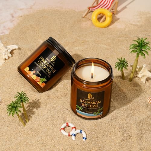 Pineapple Cocktail Candles, 7oz Pineapple Cocktail Scented Candle, Natural Soy Candles for Home Scented, Long Lasting with 50 Hour Burn Time, Gifts for Men Women - Image 6