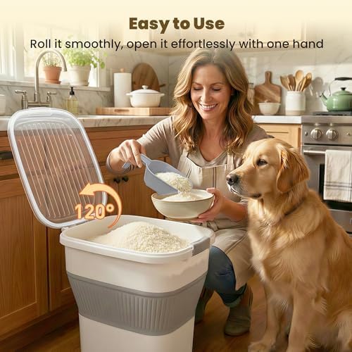 HOYTAMDAR 50Lbs Collapsible Rice Container,Airtight Food Storage container - Image 5