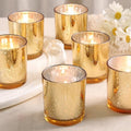 DARJEN 6 Pcs Large Gold Votive Candle Holders Tea Light Candle Holder Glass by DARJEN
