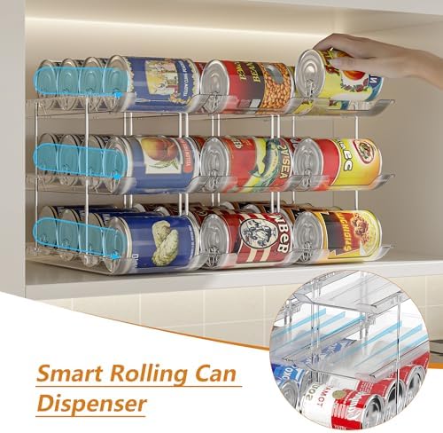 LXLXXL Can Organizer for Pantry Canned Food Storage Holder 3 Tier 2 Packs - Image 2