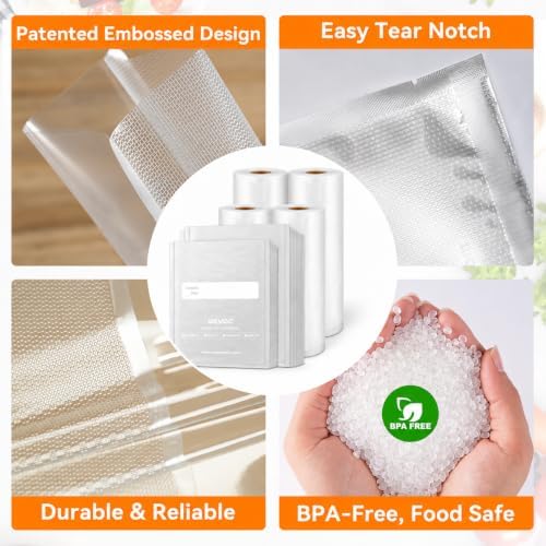 Food saver vacuum sealer bags rolls, Multiple Sizes, Box Storage,Less Waste - Image 5