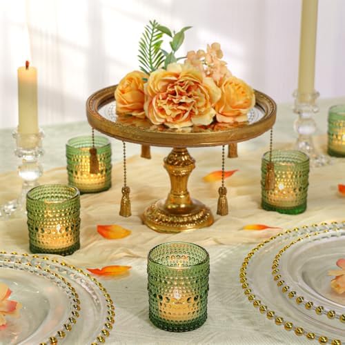 SUPMIND 24pcs Votive Candle Holders, Green Glass TeaLights Holder Bulk - Image 4