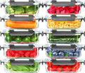 Skroam 10 Pack Glass Meal Prep Containers, 22 OZ Glass Airtight Food Storage Containers with Lids, Pantry Kitchen Storage Containers for Lunch, Food Storage, Meal Prep, Lunch Bento Boxes by Skroam