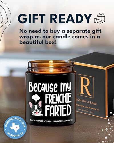 Funny Frenchie Candle, Frenchie Gifts for Women, Unique French Bulldog Gift Ideas, Best Present for Pet Lovers, Perfect Frenchies Presents for Girls, Birthday, Christmas, Gift-Ready - Image 4