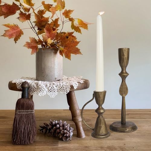 Antique Brass Cast Iron Candle Holders Set of 2 - Image 6
