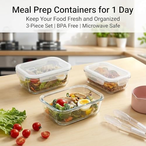 Food Storage Containers with Airtight Lid,3 Set,Oven,Freezer Safe - Image 3