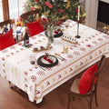 Christmas Rectangle Table Cloth,100% Waterproof Tablecloth,Christmas Decorations for Home, Vinyl Tablecloth Plastic Table Cover for Party，Picnic,Dining,Outdoor 54" x 54",Merry Ribbon by Unknown